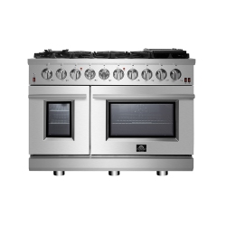 FORNO Massimo 48-Inch Gas Range With 8 Sealed Burners And Air Fryer Kit