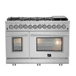 FORNO Massimo 48-Inch Freestanding Dual Fuel Electric 240V Oven Range