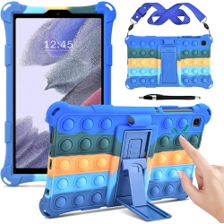 DOLAER D Silicone Case for Samsung Galaxy Tab A7 Lite 8.7 Inch 2021 Release (Sm-T220/t225/t227), Multi-Angle Case, Soft Lightweight Case for Tab A7