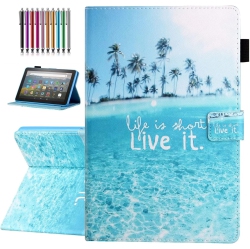 DOLAER All-New Amazon Fire HD 8 & 8 Plus Case (10Th Generation, 2020 Release), Not Suitable for 7Th/8Th/9Th Fire 8, Premium Pu Leather Stand Cover \w