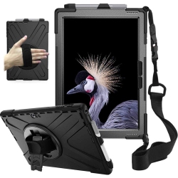 DOLAER Z Case for Surface Pro 7 Plus 2021 / Pro 7 / Pro 6 / Pro 5 / Pro 4 / Pro Lte \w Pencil Holder, Stand, Hand Strap And Shoulder Belt for Surface