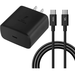 GENERIC 45W USB-C Super Fast Charging Wall Charger Adapter With 6.6Ft 5A Type C Fast Charging Cable for Samsung Galaxy