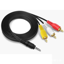 SUPERSHIELD Aux Male 3.5MM to 3 Rca Av Audio Video Male Converter Cable Tv Cord Adapter Wire