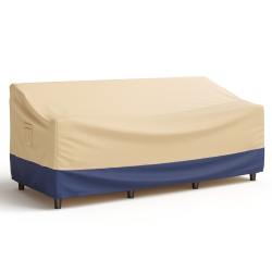 TOPBUY 77"w X 43"d X 30"h Patio 3-Seater Sofa Cover Outdoor Deep Sofa Cover W/ Handles & Air Vents Heavy Duty Patio Bench Cover