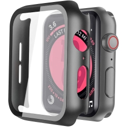 HLD Langboom 2Pack Hard Case Compatible \w Apple Watch Se Series 6 Series 5 Series 4 40MM \w HD Tempered Glass Screen Protector, Iwatch Ultra Thin