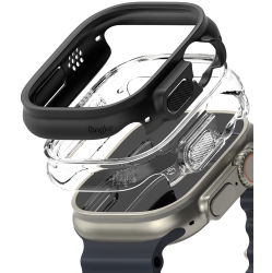 HLD Ringke Slim Anti-Yellowing Material / 2 Pack Compatible \w Apple Watch Ultra Case for Minimalist Yet Sturdy, Solid Transparent Cover + Extra