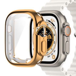 HLD Miimall Compatible Apple Watch Ultra 49MM Case \w Built-In Screen Protector, Soft Plated Tpu Shockproof Scratch Resistant All-Around Protective