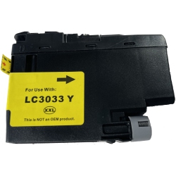 TONER4U - 1Yellow Ink Cartridge Lc3033 Xxl Compatible Extra High Yield for Brother Lc3033 Mfc-J805Dw, Mfc-J995Dw, Mfc-J995Dwx