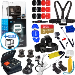 GOPRO Hero8 Hero 8 - All In 1 Pro Accessory Kit + 32GB + Tripod And More In Black