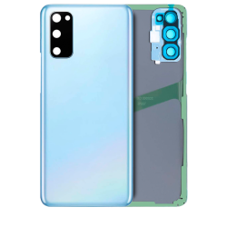 ESOURCE PARTS Replacement Back Cover Glass With Camera Lens Compatible for Samsung Galaxy S20 (Service Pack) (Cloud Blue)