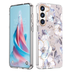 HLD Samsung Galaxy S23 Flower Case, Cute Case Design for Girls Women, Shockproof Floral Pattern Hard Back for Samsung Galaxy S23 5G Phone 2023 6.1