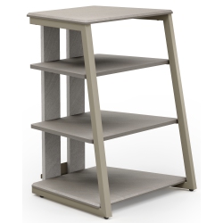 FITUEYES Media Stand Entertainment Center Wooden Shelves 4 Tier Tv Stand Component Cabinet Stereo Rack for Tv, Audio Video Components, Gaming