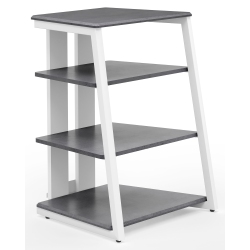 FITUEYES Media Stand Entertainment Center Wooden Shelves 4 Tier Tv Stand Component Cabinet Stereo Rack for Tv, Audio Video Components, Gaming