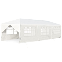 SLICKBLUE 10 X 30 Feet Outdoor Canopy Tent With Side Walls-White