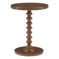LINON Tara Wood Spindle Side Table In Hazelnut