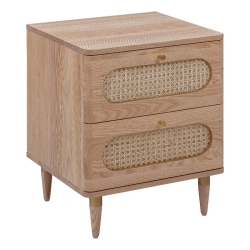 TOV FURNITURE Carmen Cane Wooden Nightstand