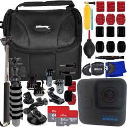 GOPRO Hero11 Mini Hero 11 Mega Accessory Kit W Monopod Tripod 64GB Bundle In Black