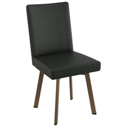 Chaise De Salle À Manger Contemporaine En Polyester Elmira - Noir/bronze