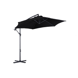 PATIO ZONE 10' Tilting Offset Umbrella In Uv-Protected Polyester - In Black