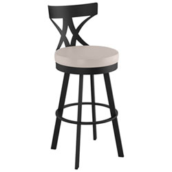 Washington Modern Bar Height Barstool - Cream/Black