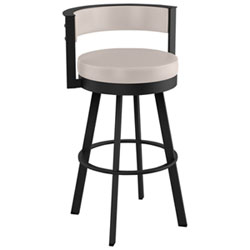 Browser Contemporary Counter Height Barstool - Cream/Black