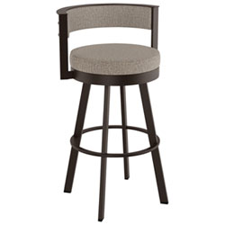 Browser Contemporary Counter Height Barstool - Beige Brown Woven/Brown