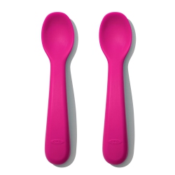 OXO TOT - Silicone Spoon Set - - 2 Pack In Pink