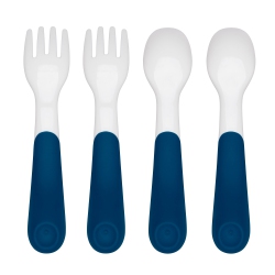 OXO TOT - Plastic Forks & Spoons - - 2 Pack In Navy