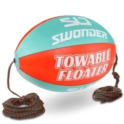 SWONDER Towable Tube Floater, Watersports Towable Ball With 60Ft Tow Rope for 1-4 Rider Towable Tubes