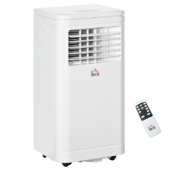 HOMCOM Portable Air Conditioner 8000 Btu, 3-In-1 Mobile Ac Unit \w Cooling, Dehumidifier, Fan, Remote Control, 24-Hour Timer, Window Mount Kit, 344