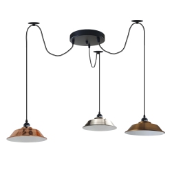 RELICELECTRICAL Multi Colour 3 Head Hanging Ceiling Lights Spider Style Pendant for Farmhouse & Kitchen Bar
