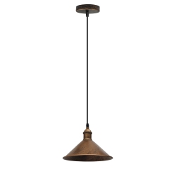 RELICELECTRICAL Vintage Brushed Copper Ceiling Pendant Hanging Light