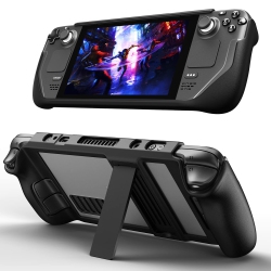 HLD Kickstand Protective Case for Steam Deck, Steam Deck Case Tpu Cover Protector \w Stand Base, Shock-Absorption, Non-Slip And Anti-Scratch Design -