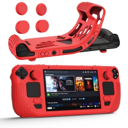 HLD Protective Case for Steam Deck, Thickened Silicone Cover \w 4 Rocker Caps, Features Thick Silicone Full Protection, Shock Absorption And Scratch