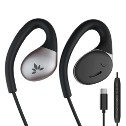 HLD USB C Wired Open-Ear Earphones & Microphone \w In-Line Controls & Over-Ear Hooks, Headphones Compatible \w Samsung, Lg, Google, Oneplus, And