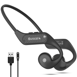 HLD Open Ear Headphones, 2023 Upgraded Air Conduction Bluetooth Headset \w Built-In Microphones, 10 Hrs Playtime, Waterproof Wireless Earphones For