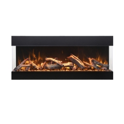 AMANTII Truview Bespoke 75" Electric Fireplace Comes With 3 Different Fireglass And The Choice Of A Design Media Kit