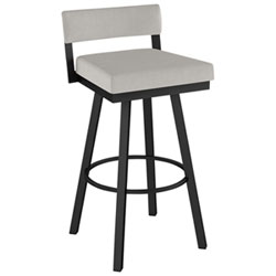 Tabouret De Bar Contemporain À Hauteur De Bar Travis - Beige-Gris/noir