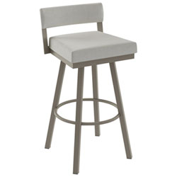 Travis Contemporary Bar Height Barstool - Greige/Grey