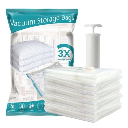 HLD Vacuum Storage Bags 10-Pack for Travel Packing Space Saver Bags for Comforters Blankets And Pillows Sealler Bags Hand Pump Included(S 2+M 3+L 3+J