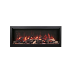 AMANTII Symmetry 50" Xt Smart Electric Fireplace Comes With Your Choice Of Driftwood, Birch, Or Rustic Log Media Kits Or Ice Media Kits