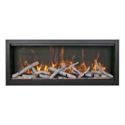AMANTII Symmetry 88" Xt Smart Electric Fireplace Comes With Your Choice Of Driftwood, Birch, Or Rustic Log Media Kits Or Ice Media Kits