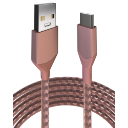ESOURCE PARTS Replacement 3 Ft USB Type C to USB Type A Cable (Infinity) (Pink)