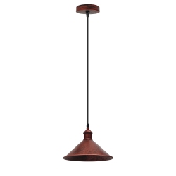 RELICELECTRICAL Vintage Rustic Ceiling Pendant Hanging Light In Red