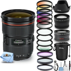 CANON Ef 24-70MM F/2.8L Ii Usm Lens 5175B002 - 12PC Accessory Bundle