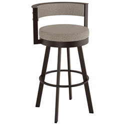 Browser Contemporary Bar Height Barstool - Cream/Brown