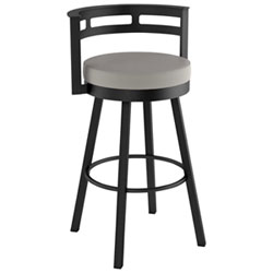 Render Contemporary Counter Height Barstool - Taupe Grey/Black