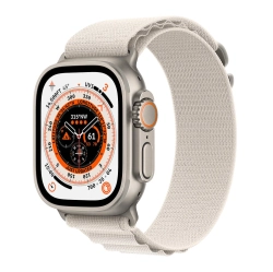 APPLE Watch Ultra (Gps + Cellular) 49MM Titanium Case With Starlight Alpine Loop - Medium - Brand New In Multicolor