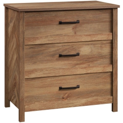 BOWERY HILL Engineered Wood 3-Drawer Chest In Sindoori In Mango