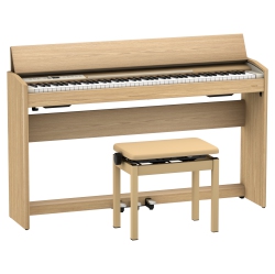ROLAND F701 Digital Piano With Stand And Bench - Light Oak